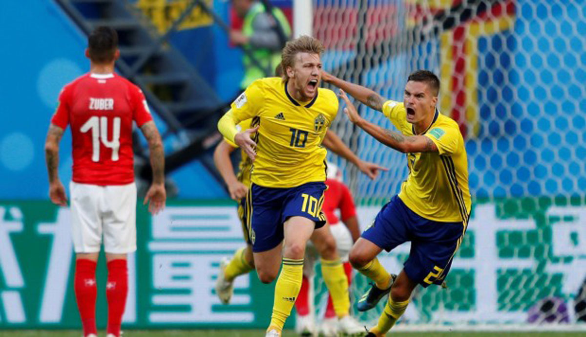 Suecia supera a Suiza y va a cuartos en el Mundial