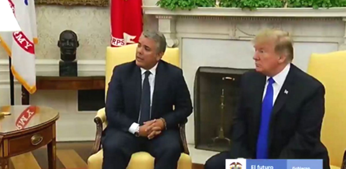 Trump y Duque abogan por entrada de ayuda humanitaria a Venezuela