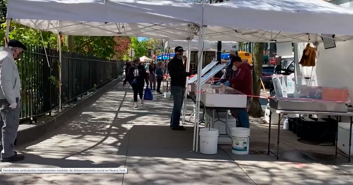 Nueva York: vendedores ambulantes se preparan para la reapertura del estado