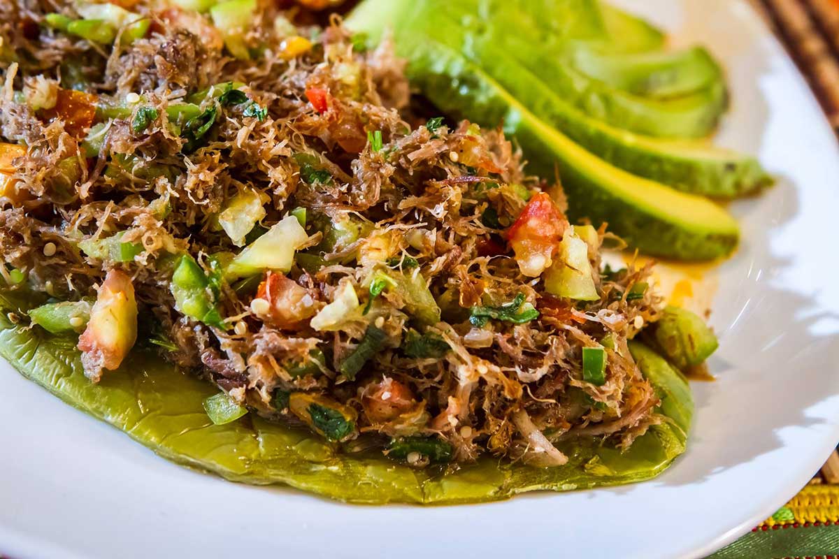 Machaca de Res con Nopales
