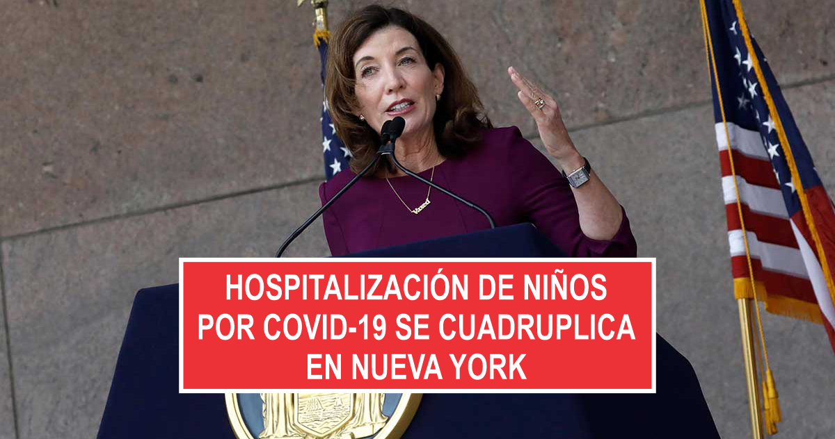 Hospitalización de niños por covid-19 se cuadruplica en Nueva York