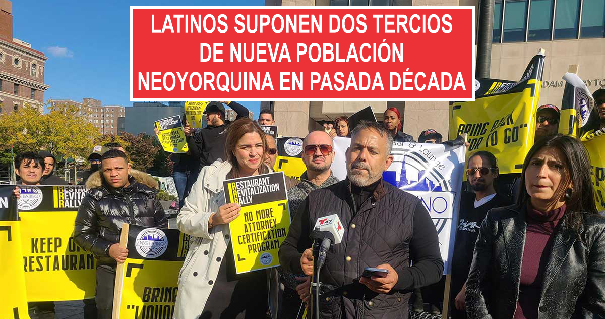 Latinos suponen dos tercios de nueva población neoyorquina en pasada década