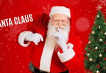 El viejo Santa y la alegría infantil