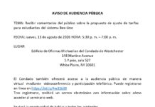 Aviso de Audiencia Pública