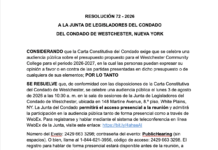 Anuncio Publico: RESOLUCIÓN 72 – 2026
