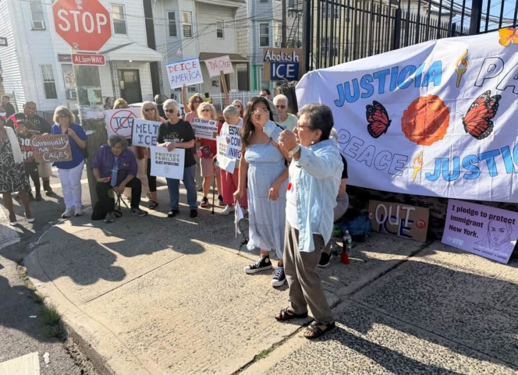 Yonkers protesta por las detenciones de inmigrantes. Foto Movimiento Yonkers Santurario