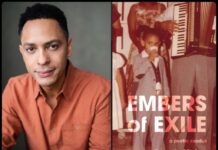 Francis Mateo: historias entre dos mundos El actor, escritor y poeta dominicano con la tapa de su libro Embers of Exile: A Poetic Exodus.
